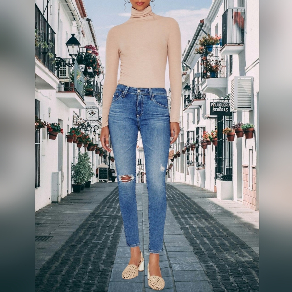 Adriano Goldschmied Farrah Ankle High-Rise Skinny Jeans. Size 29